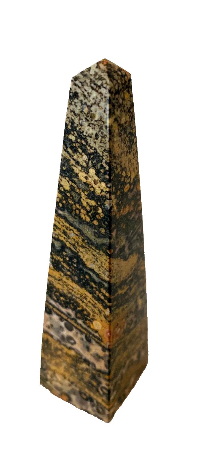 photo furniture Suite Of Three Brazilian Stone Obelisks, Blue Agate And Malachite XX Century