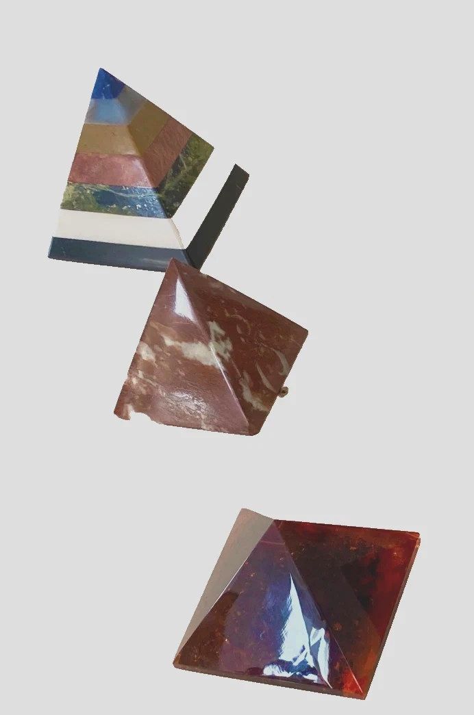 Lot Of Antique Stone Pyramids 20th Century photo 580.0