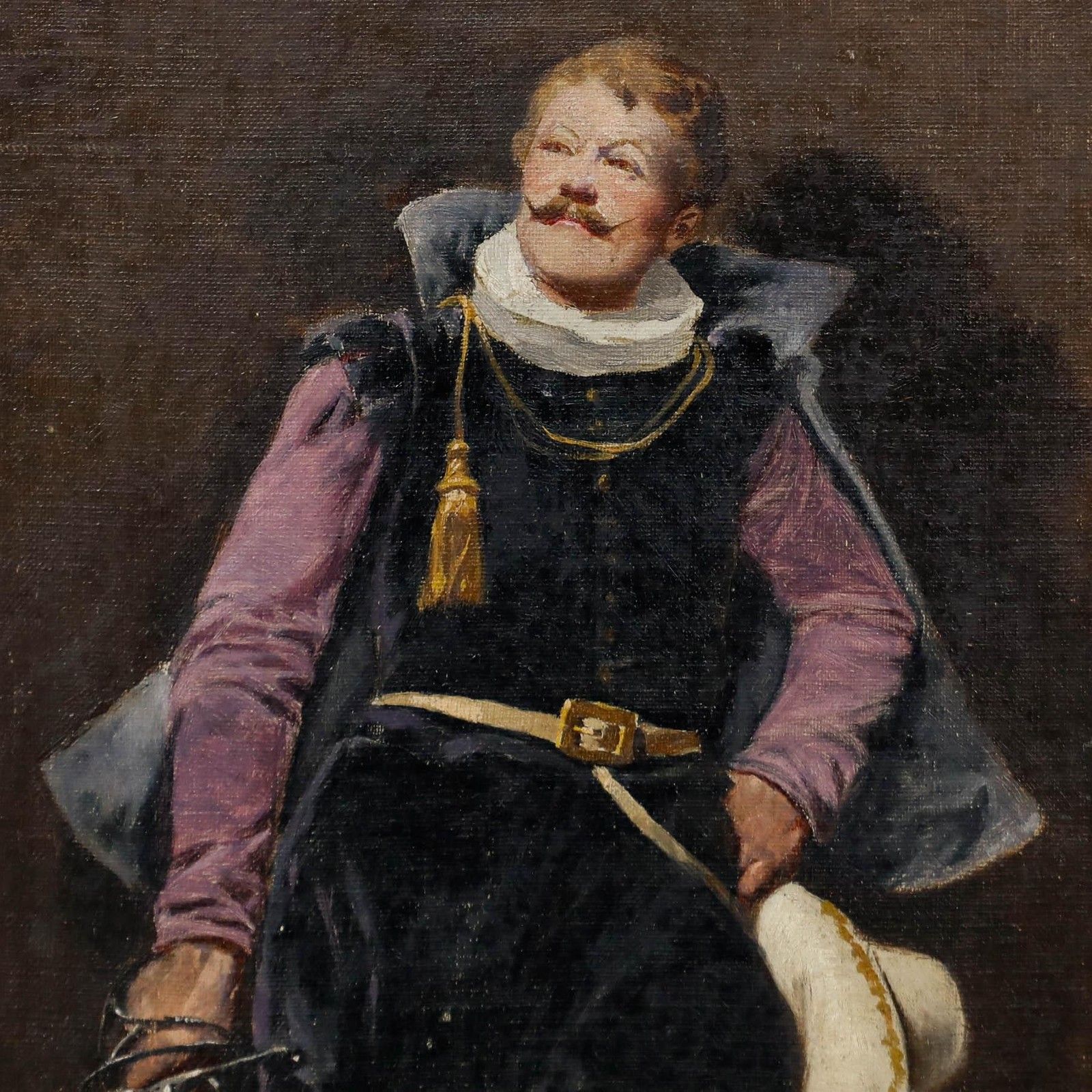 Fasoli Italian School Early 20th Century Oil, The Musketeer photo Art