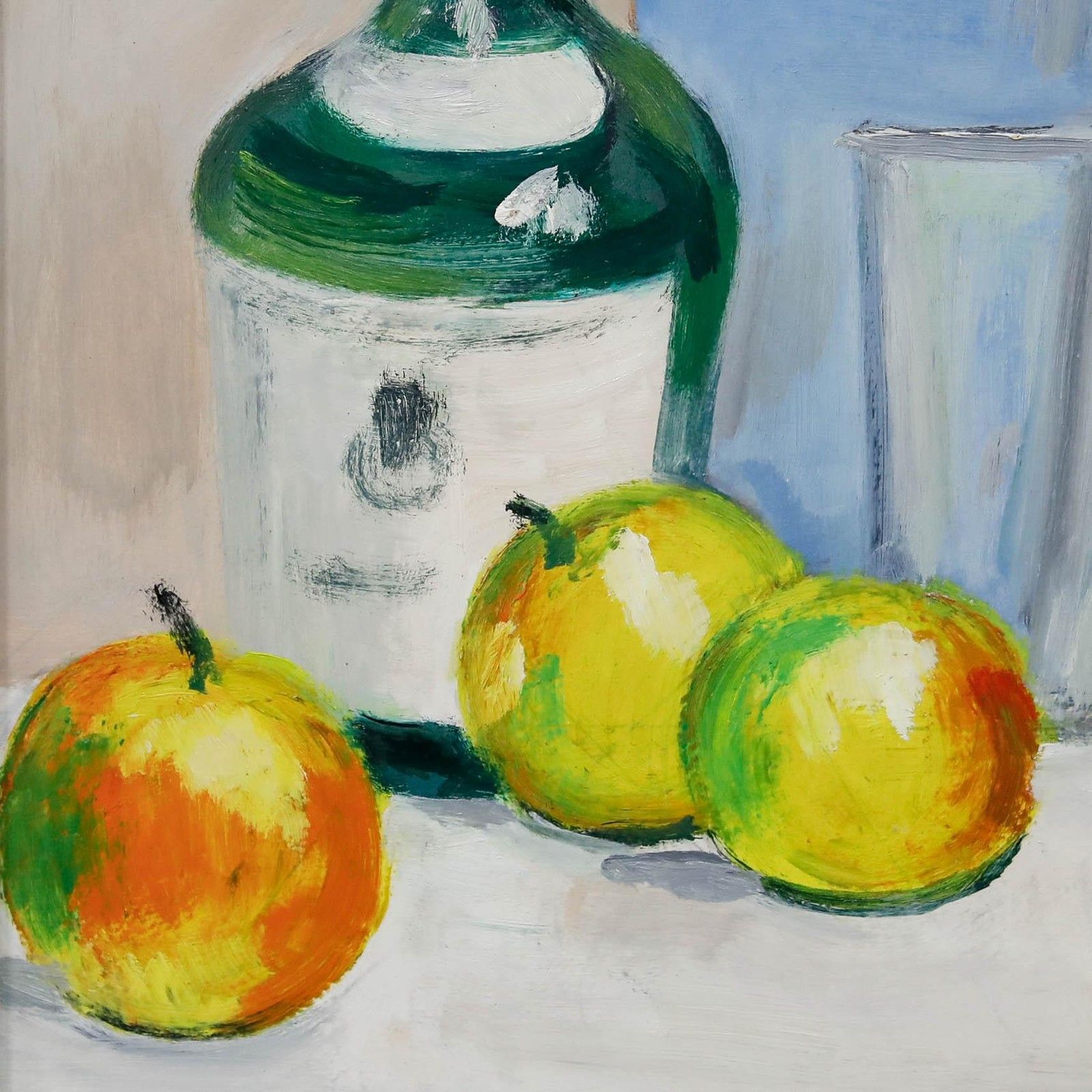 Maurice Mourlot (1906 1983) Framed 20th Century Oil, Cognac And Apples photo Art