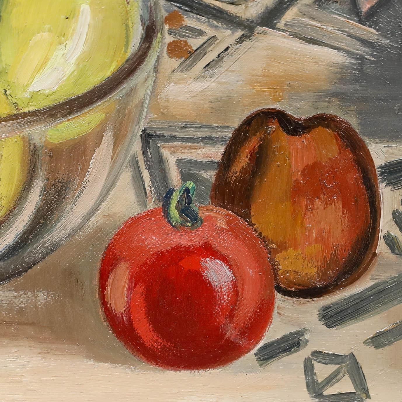 Maurice Mourlot (1906 1983) 20th Century Oil, Pears In Glass Bowl photo Art