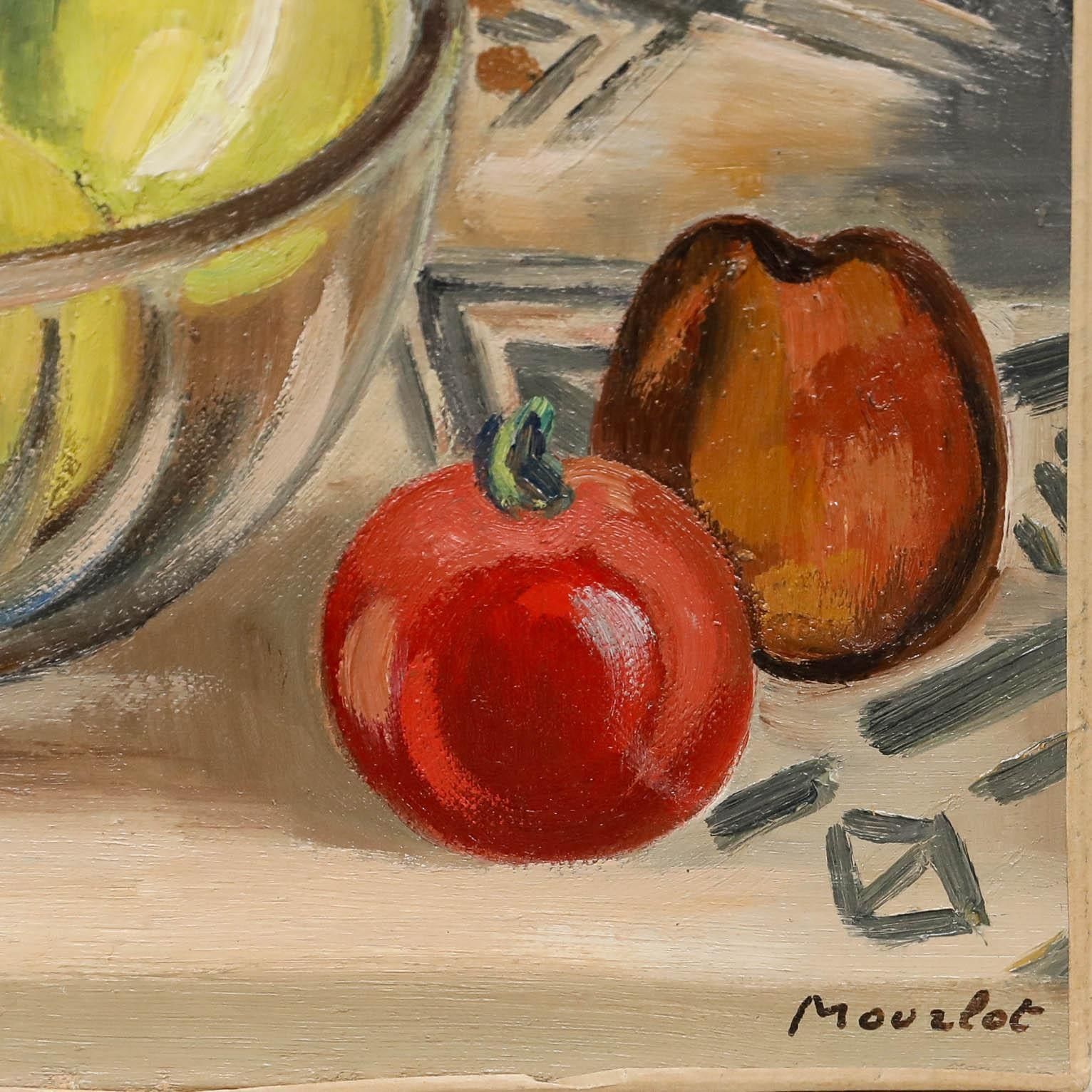 Maurice Mourlot (1906 1983) 20th Century Oil, Pears In Glass Bowl photo buy