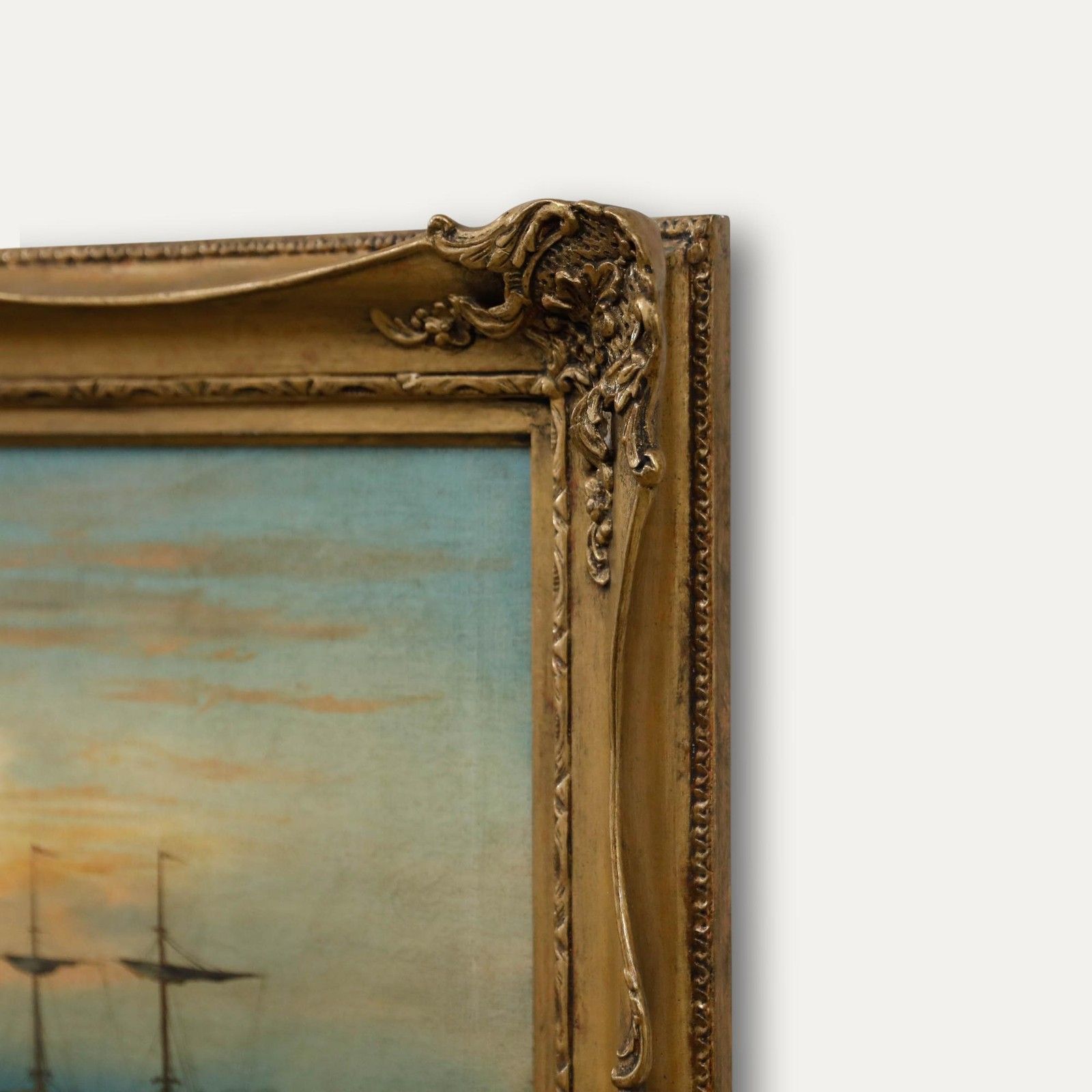 W. Haynes Framed Late 19th Century Oil, Fishing At Dusk photo vinterior