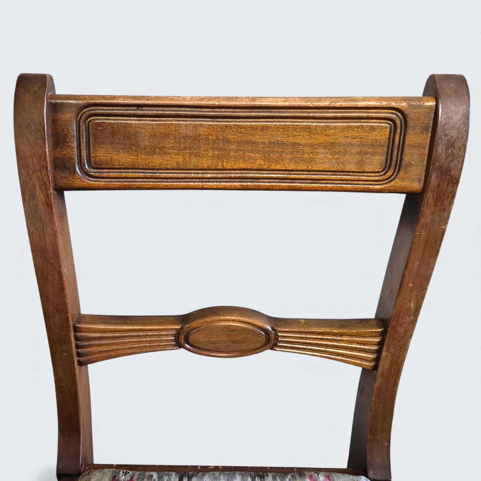 Set Of 4 Regency Style Dining Chairs | Wooden Frames | Upholstery Project Chairs photo vintage