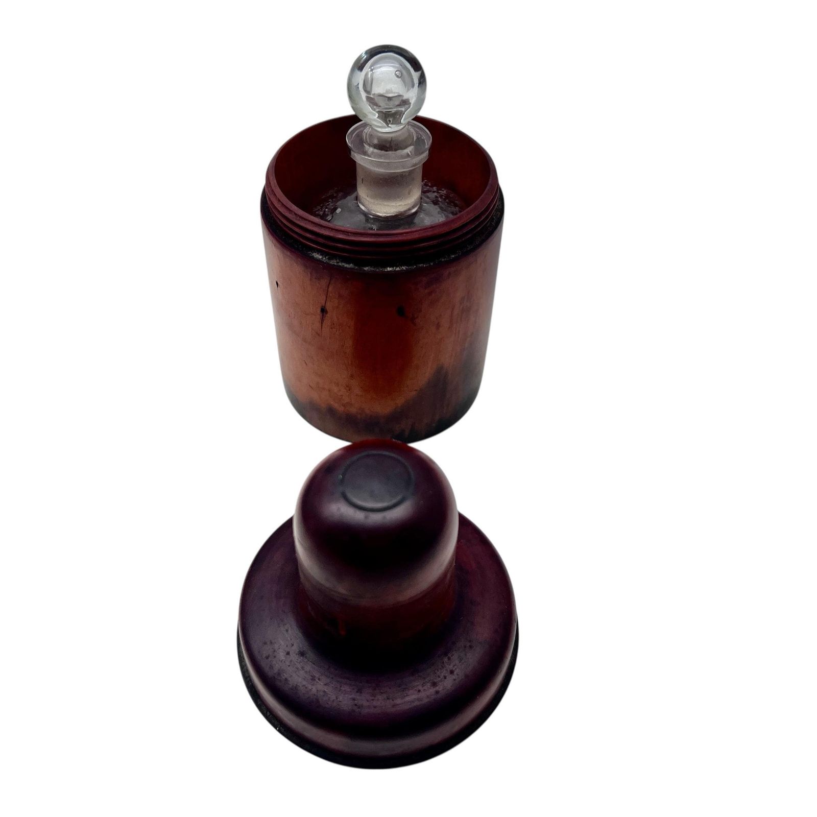 Antique 19thc S Maw & Son Boxwood Apothecary Bottle Holder   Perfume Bottle Holder   Bottle   Screw Lid   Treen   Home Decor   Bedroom Decor photo furniture