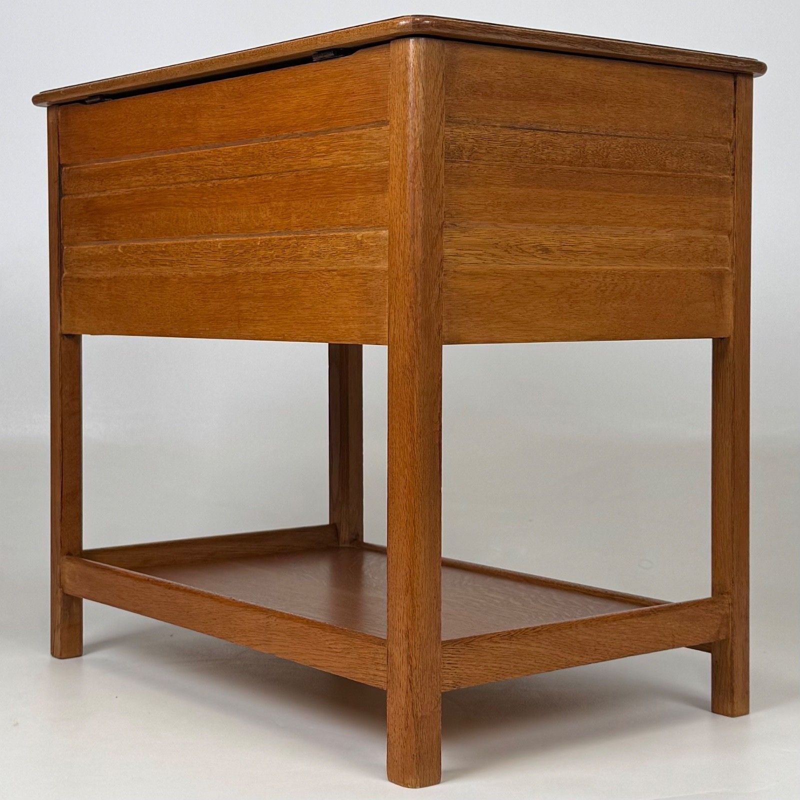Antique 20th Century Good Quality Storage Box On Stand In Oak photo buy