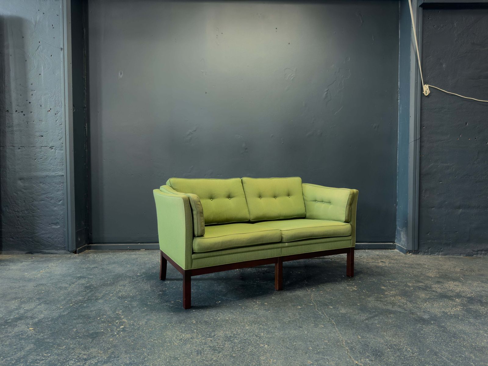 Green Upholstered Two Seater Sofa photo furniture