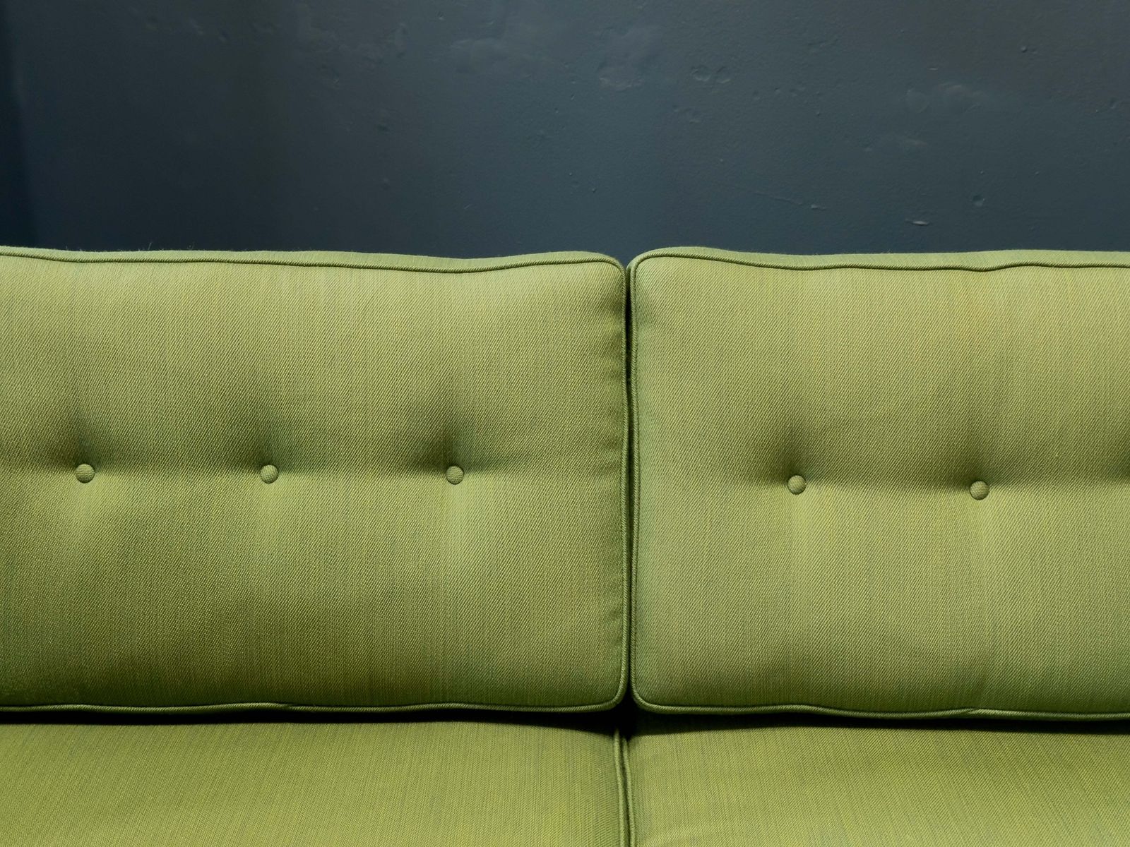 photo for sale Green Upholstered Two Seater Sofa