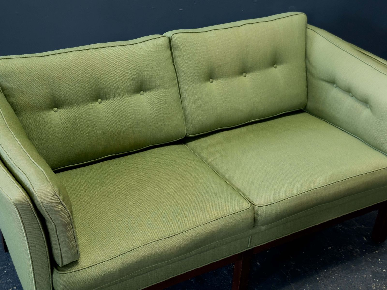 2110.0 Green Upholstered Two Seater Sofa photo