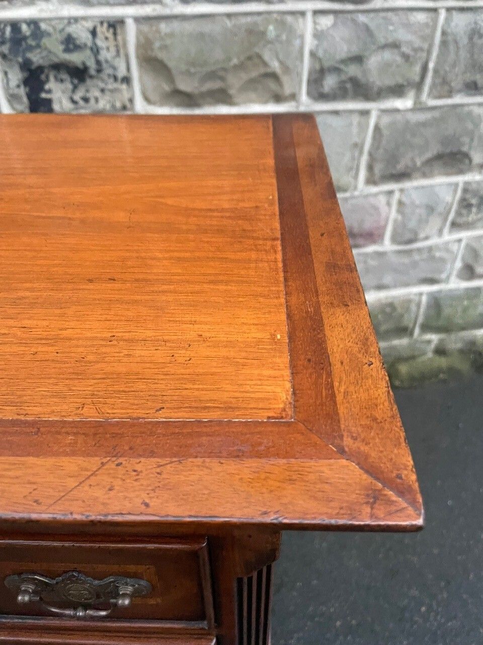 Quality Inlaid Burr Walnut Chest On Chest Tallboy photo vintage