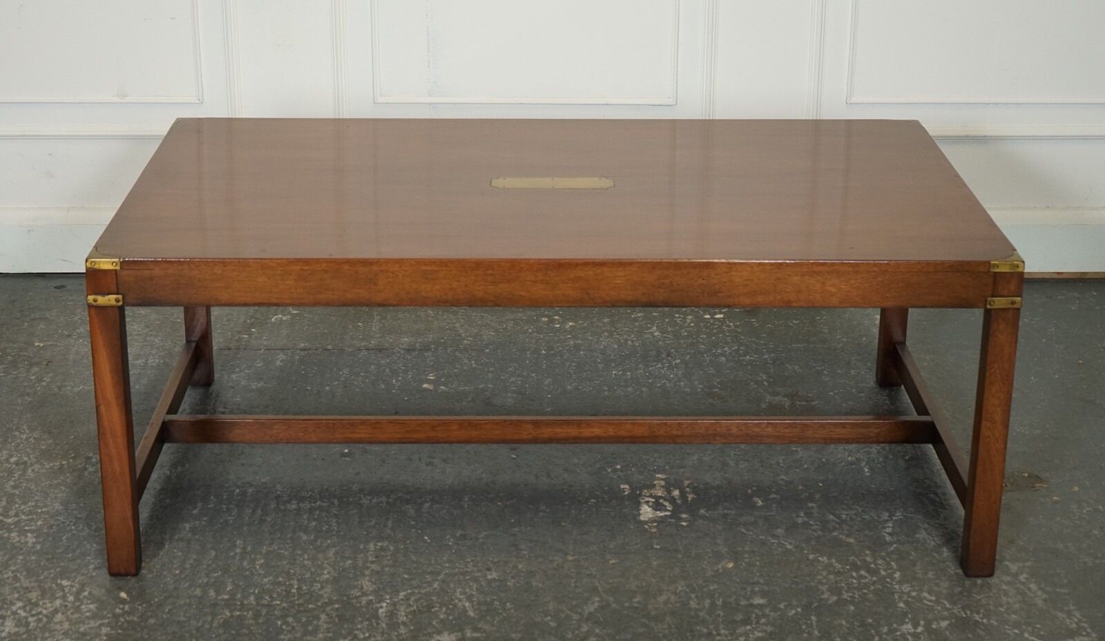 Stunning Large Vintage Harrods London Kennedy Military Campaign Coffee Table photo Furniture