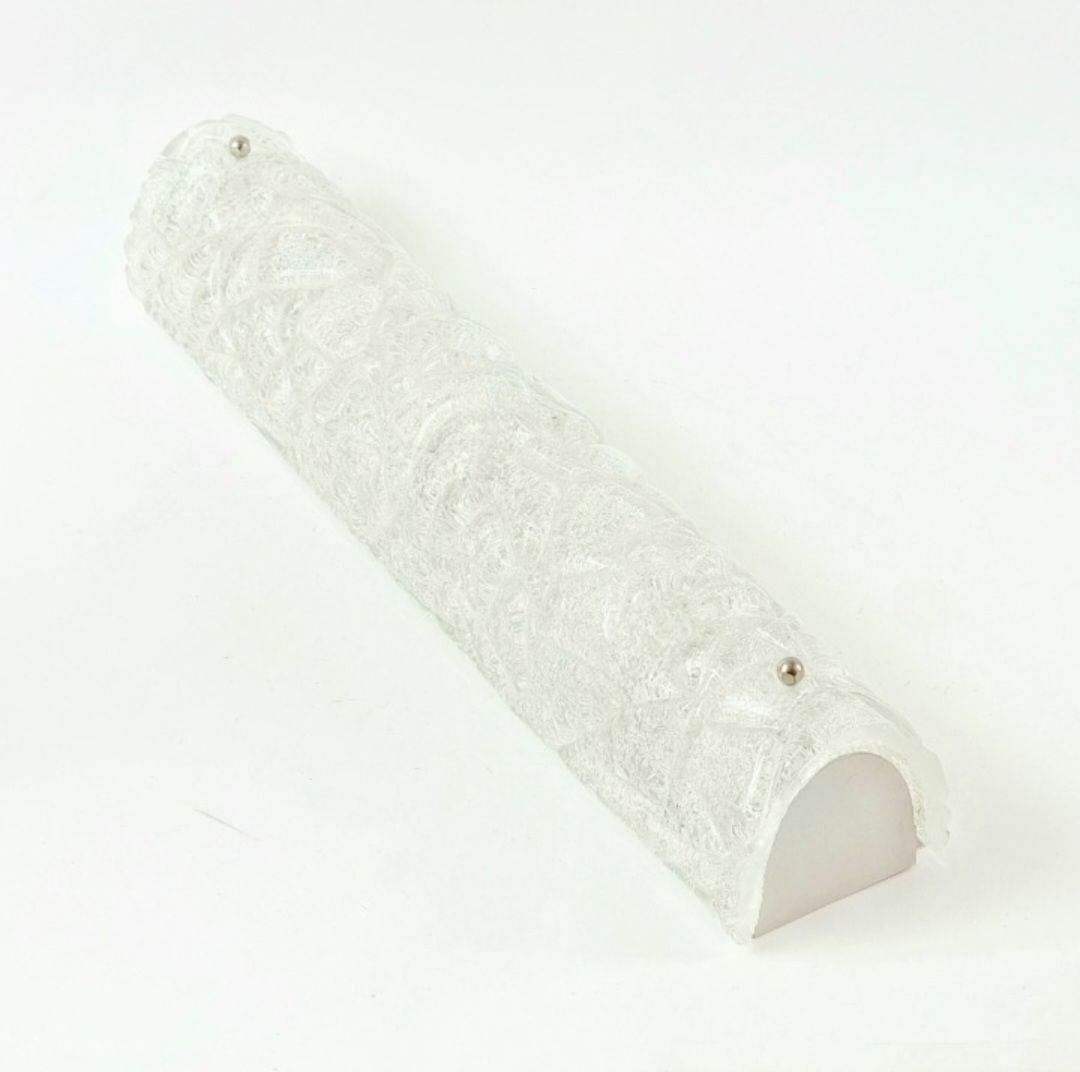 Large Mid Century Murano Glass Tubular Wall Light From Hillebrand, Germany, 1970s photo vintage