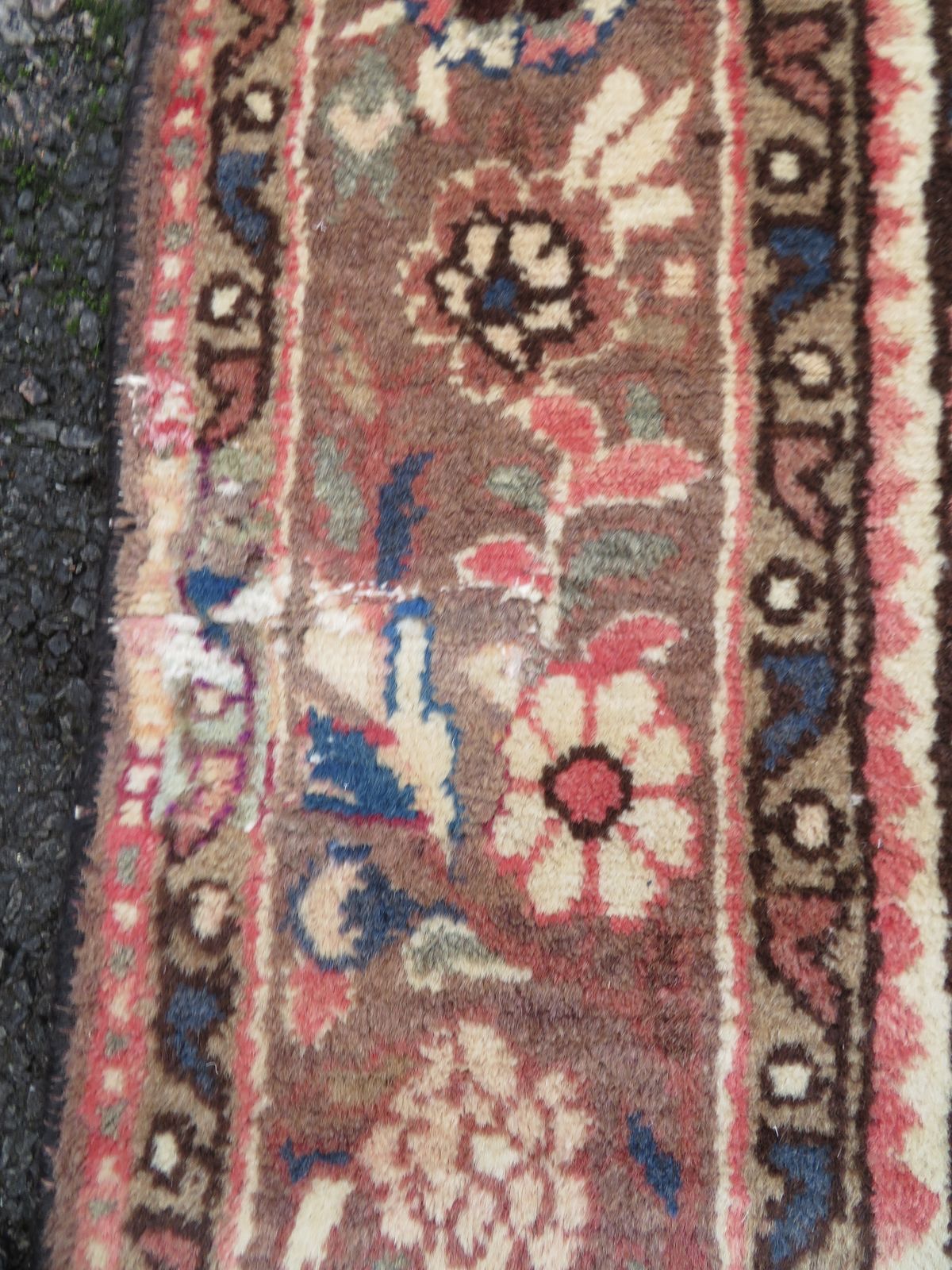Large Hamadan Rug. 260cm X 153cm. Pretty Pink Ground photo vintage