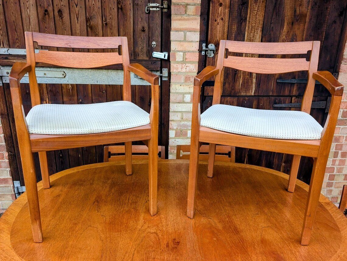 photo furniture Mid Century Modern Stylish Nathan 1970s Teak Dining Table And 6 Chairs Vintage Furniture