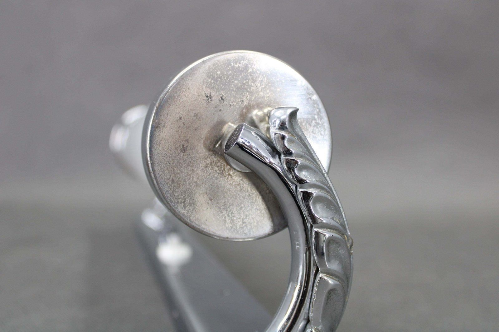 Czechoslovak Bauhaus Art Deco Chrome Tubular Wall Light With Milk Glass photo vintage