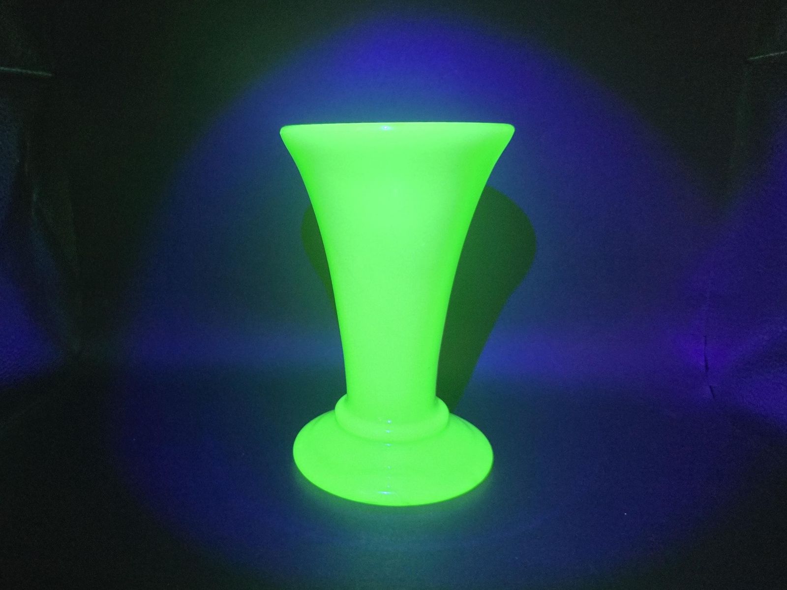 Antique Uranium Glass Schindler And Co Vase   Jadeite Translucent Green Vase C. 1900   Uv Active photo furniture
