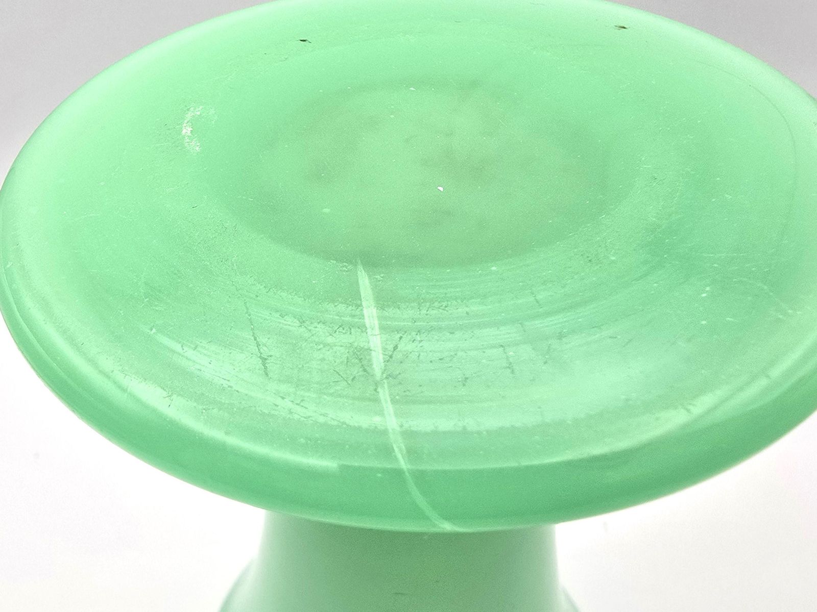 Home Decor Antique Uranium Glass Schindler And Co Vase   Jadeite Translucent Green Vase C. 1900   Uv Active photo