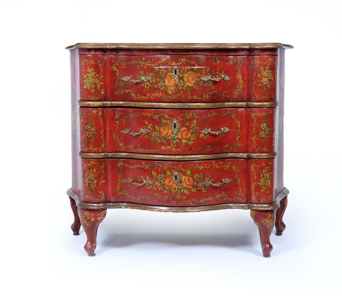Italian Painted 'Lacca Povera' Commode, 19th Century photo furniture