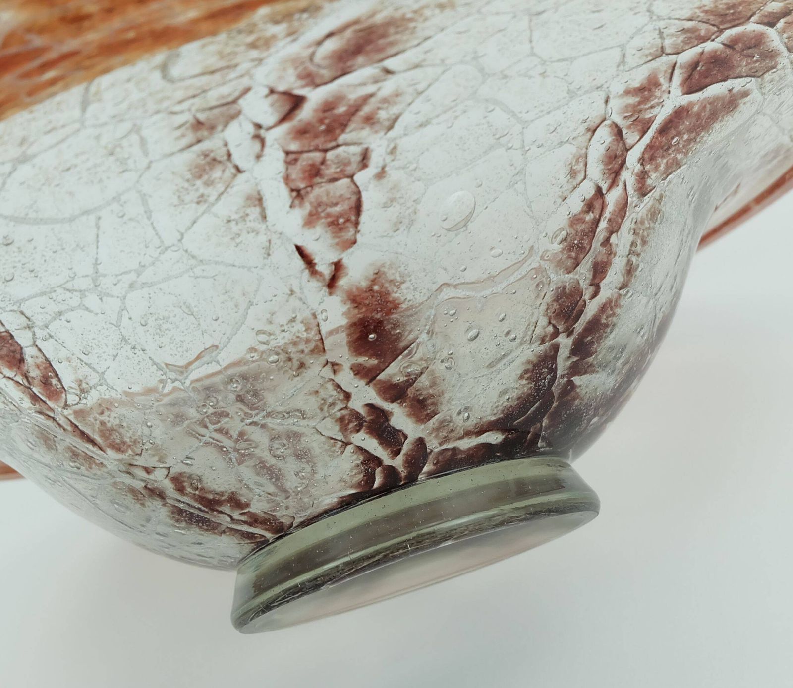 Page 1 Of 10 Wmf Art Deco Ikora Glass Bowl Karl Wiedmann 1930s Orange And Dark Red photo Home Decor