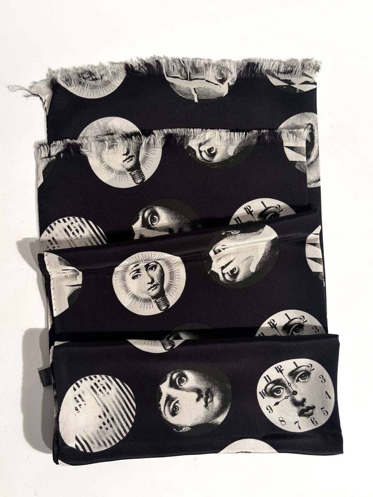 Piero Fornasetti's "Volti Di Lina" Silk Scarf From The 1980s