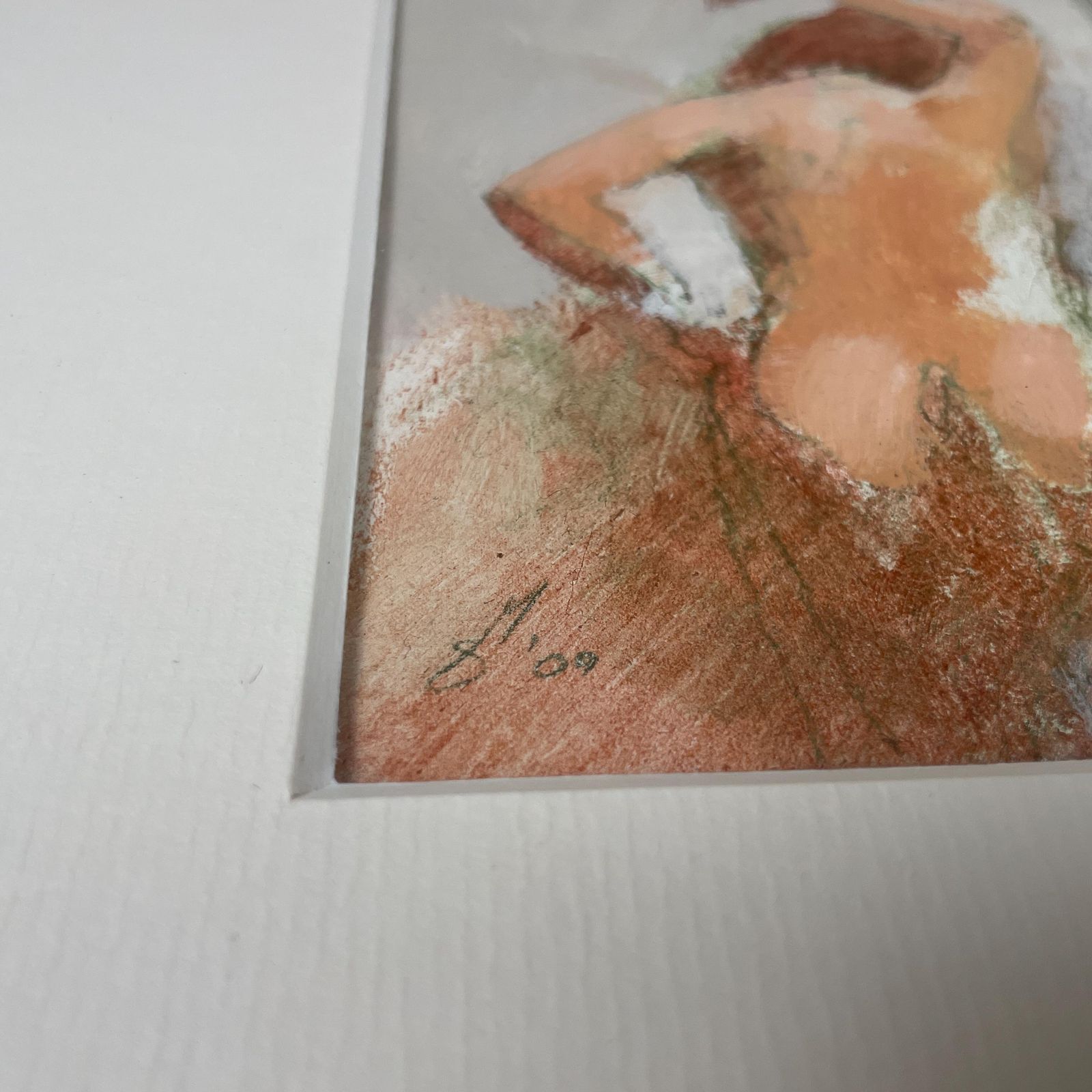 Original Oil On Paper Nude Figure Study Mark Sutherland The Temple Dancer Painting Framed Figurative Interior Wall Piece Modern Picture photo Art