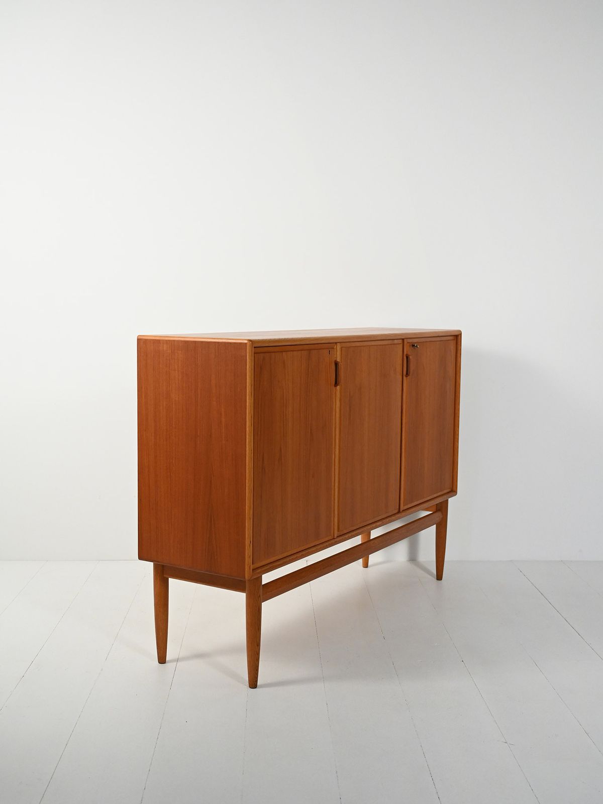 Scandinavian Highboard From The 50s/60s In Oak And Teak With Three Doors photo Furniture