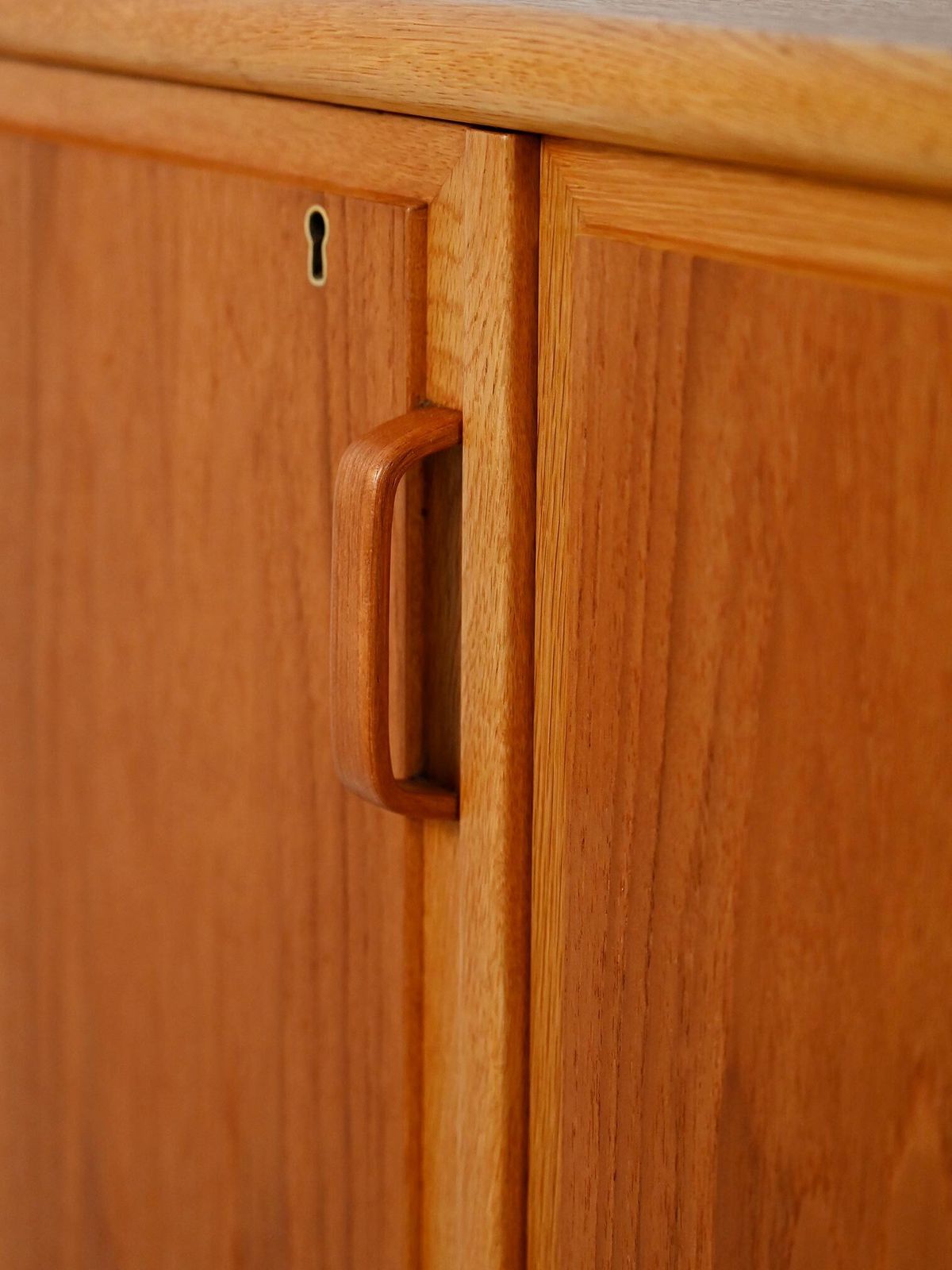 Scandinavian Highboard From The 50s/60s In Oak And Teak With Three Doors photo vintage