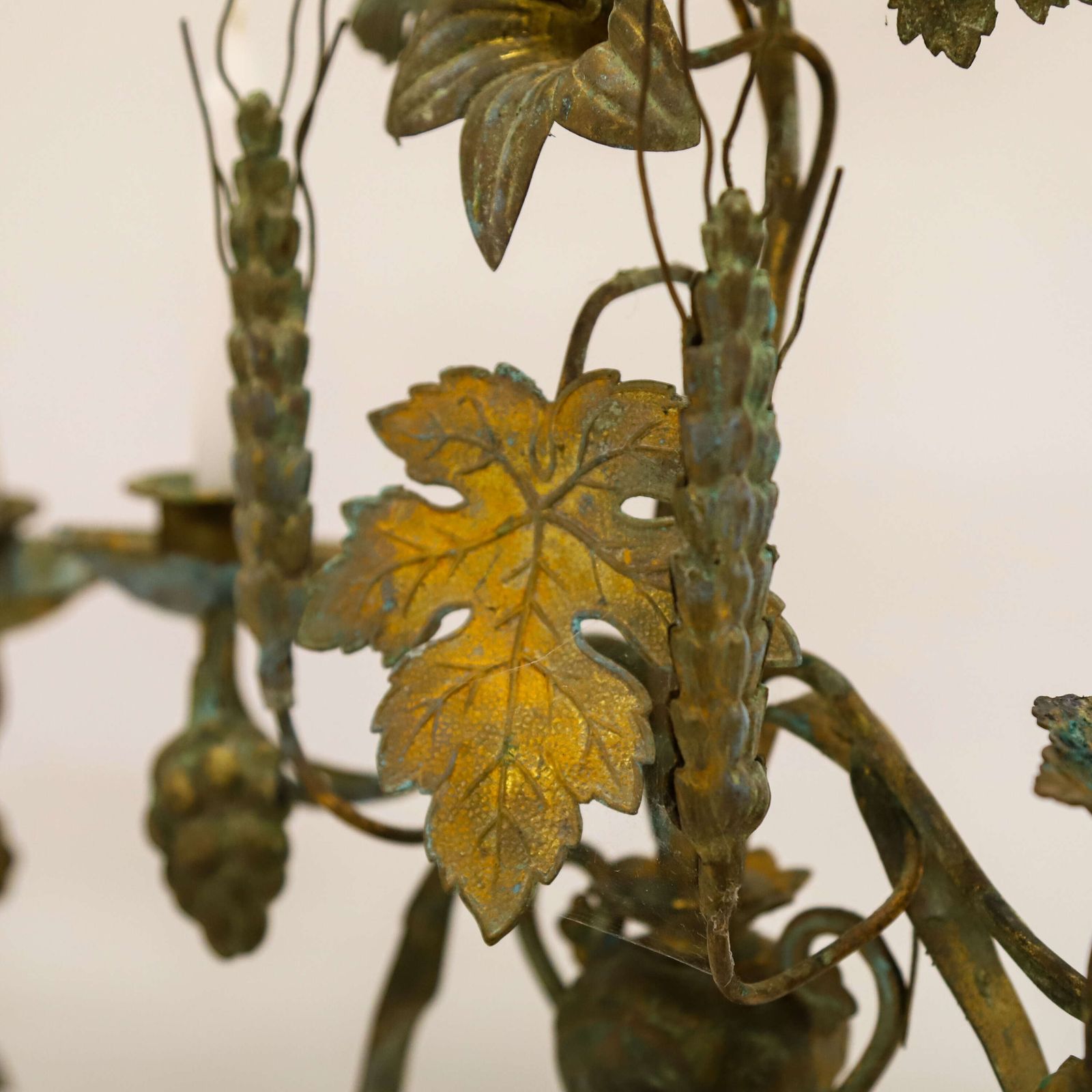 photo furniture Pair Of 19th Century French Gilt Church Candelabra With Wheat & Grapes, C.1850 1890