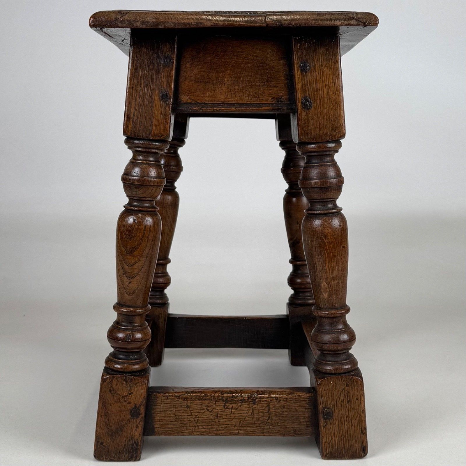 Antique 19th Century Good Quality Joint Oak Stool photo buy
