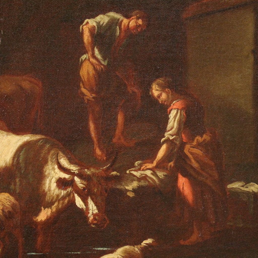 photo furniture Painting Of The Roman School Of The 17th Century, Landscape With Pastoral Scene
