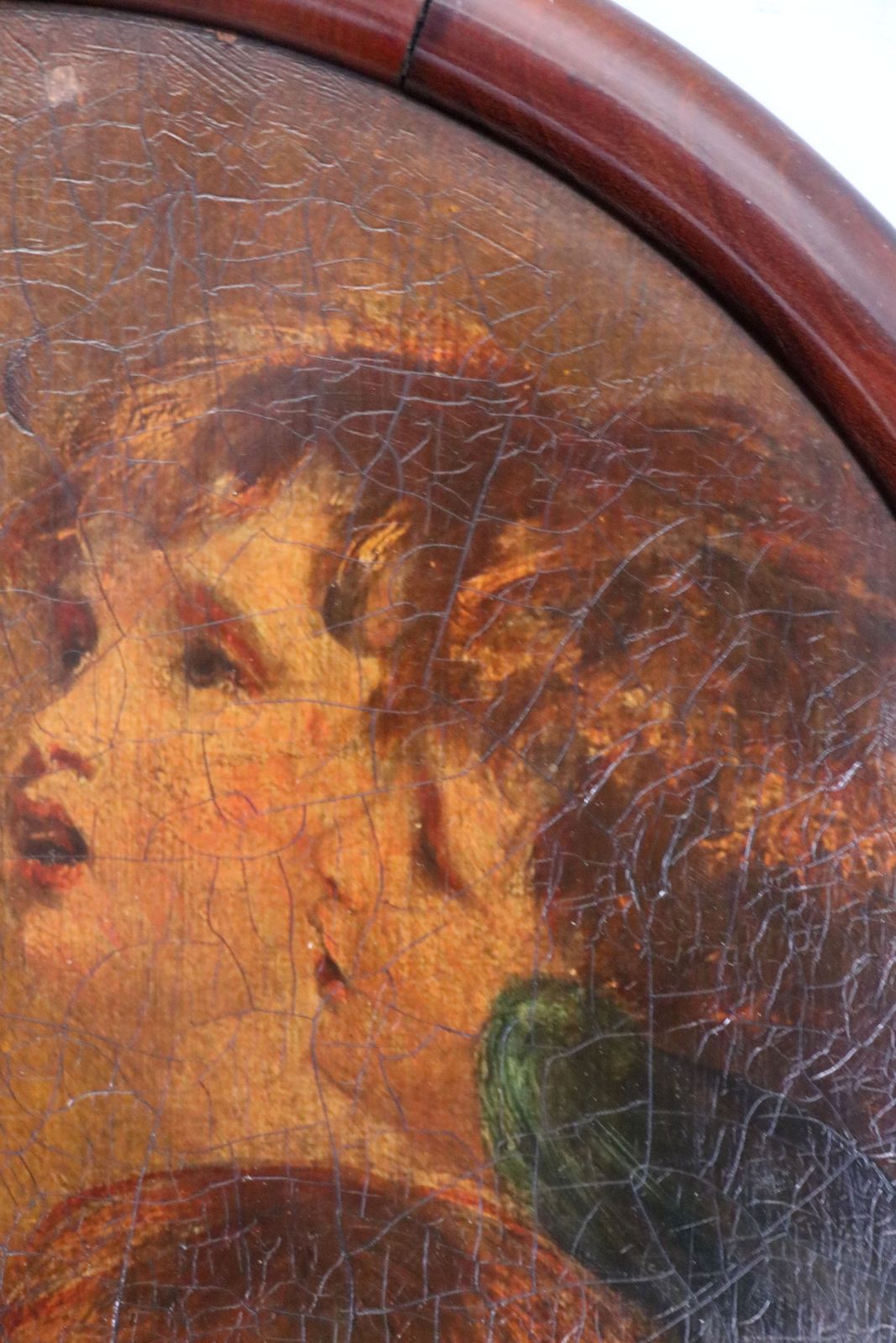 photo vintage A Truly Wonderful & Certainly Unusual 19th Century Mahogany Framed Wall Mirror.