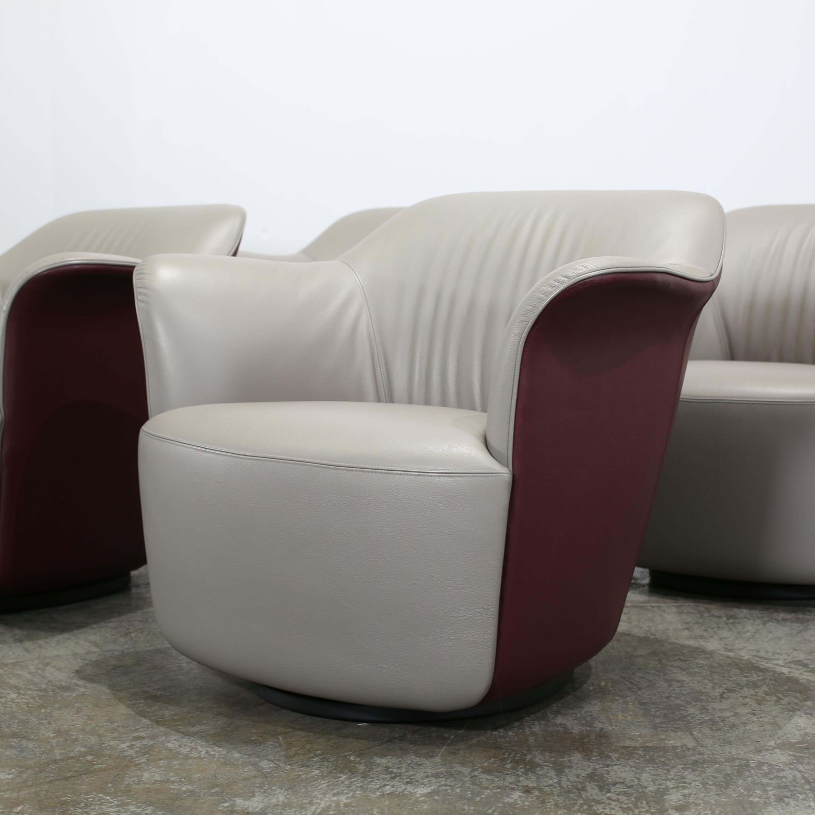 Poltrona Frau Aida Swivel Armchairs By Roberto Lazzeroni, Set Of Four photo buy