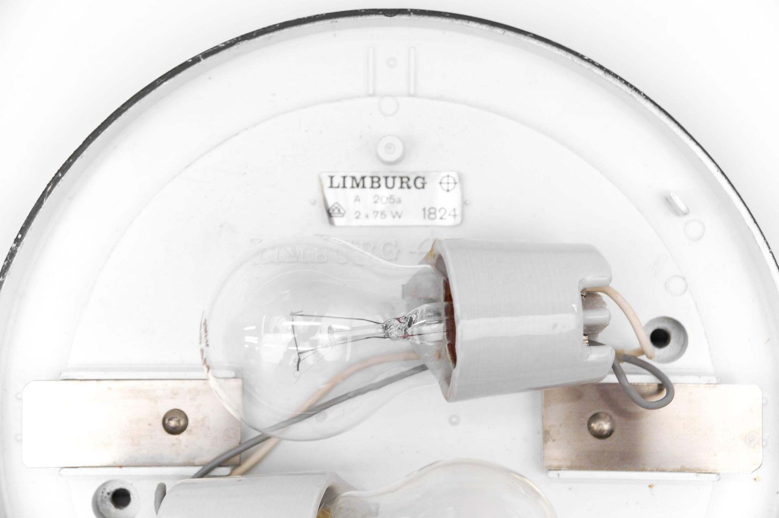 photo vintage Large Glass Wall Lamp With Bubble Structure / Recessed Mounting By Limburg, 1960s Germany