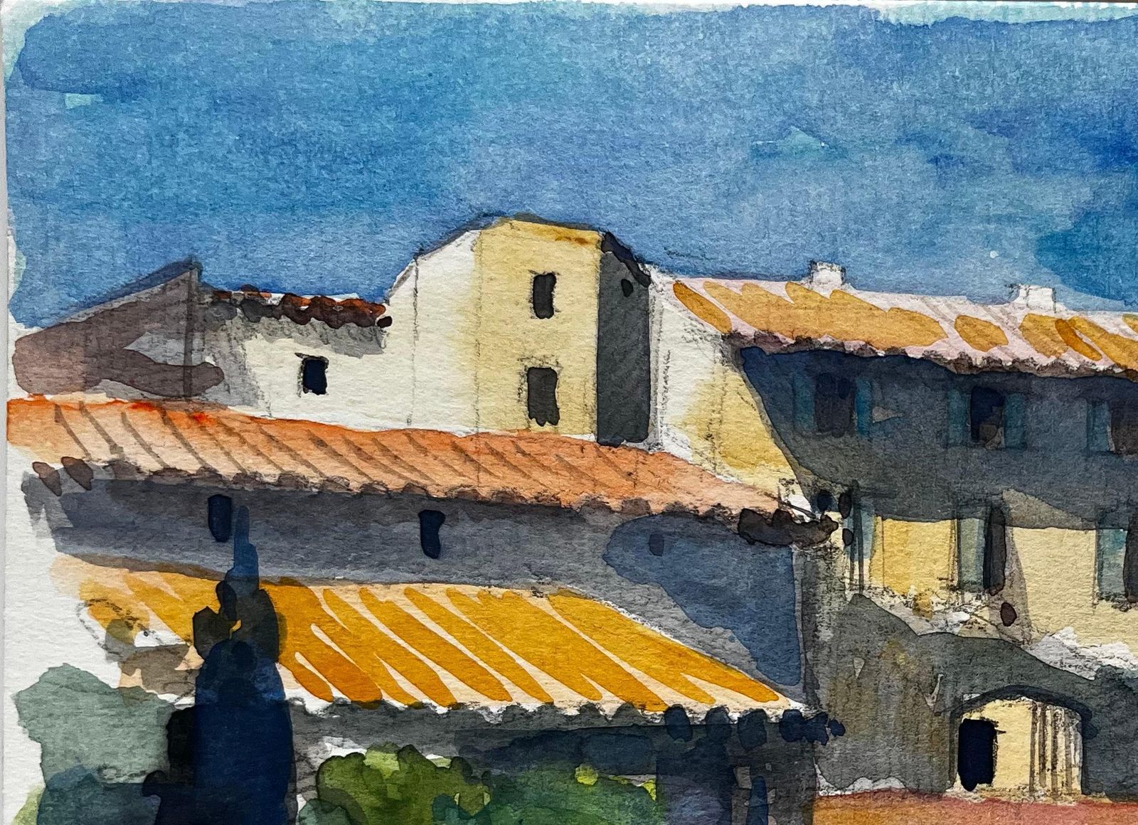 Pierre Neveu Provence Village With Church Tower And Terracotta Rooftops French Landscape photo buy