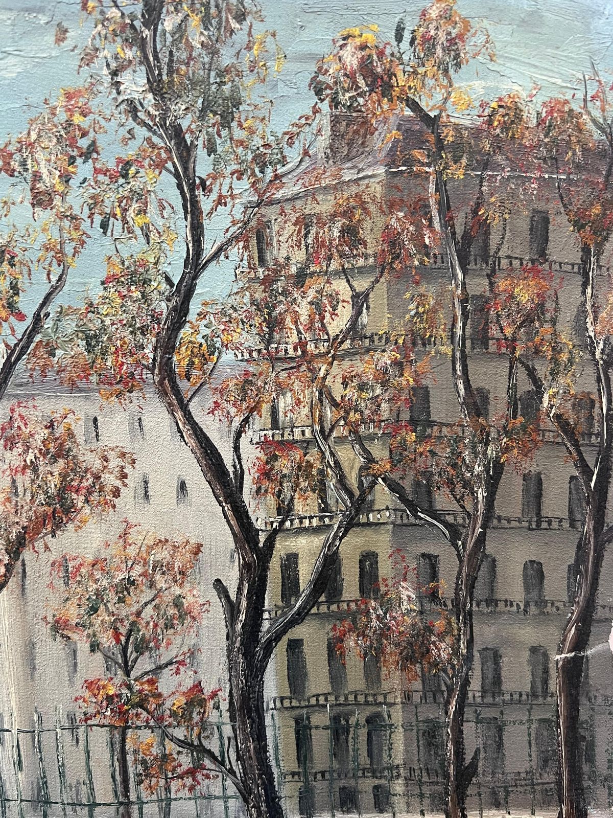 Jean Fourie Tall Autumn Orange Trees At The Village Entrance Oil Landscape Painting photo 480.0