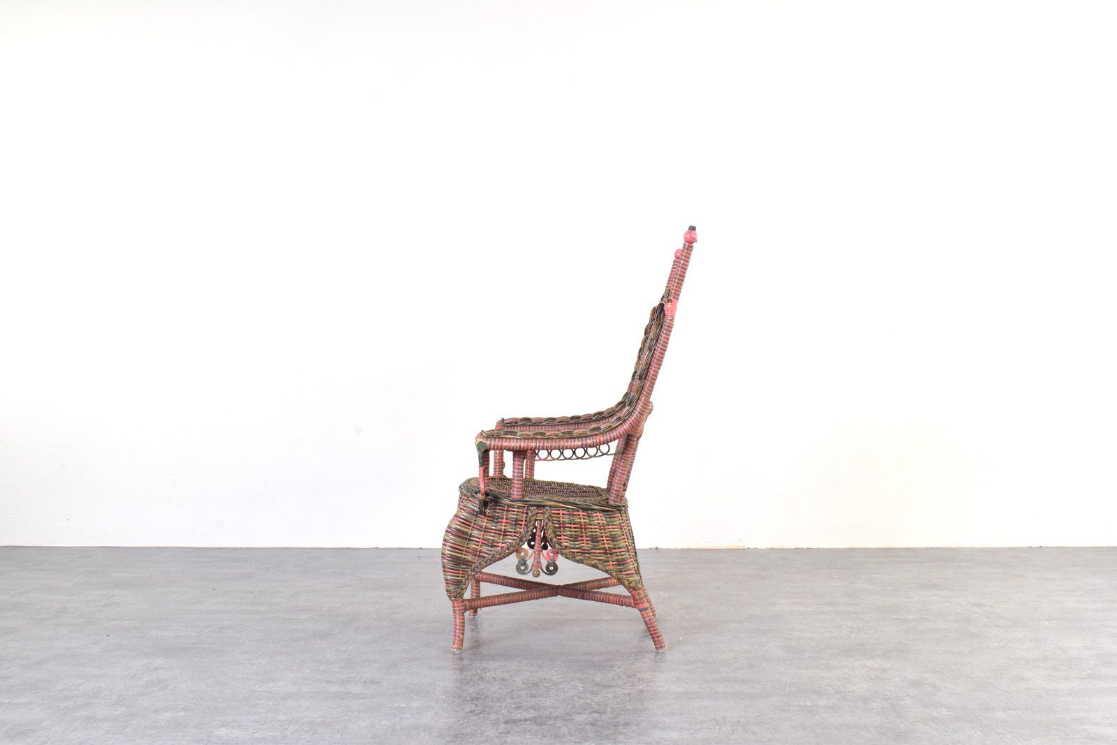 American Victorian Wicker Armchair From Heywood Wakefield, 1910s. photo Furniture
