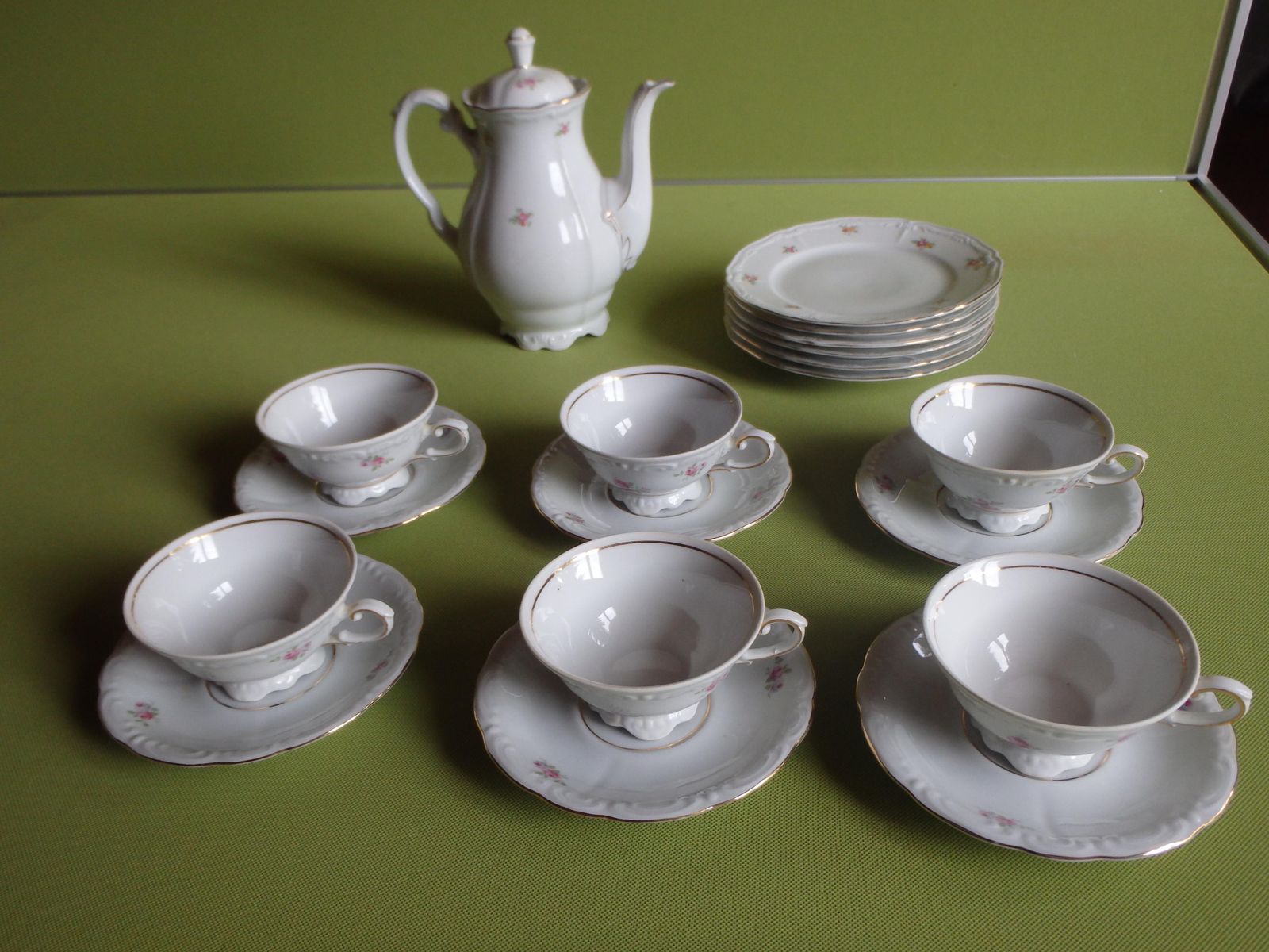 1960thies Bavaria Teaset For 6 Cups And Plates And Tea Pot With Charming Flowers photo vinterior
