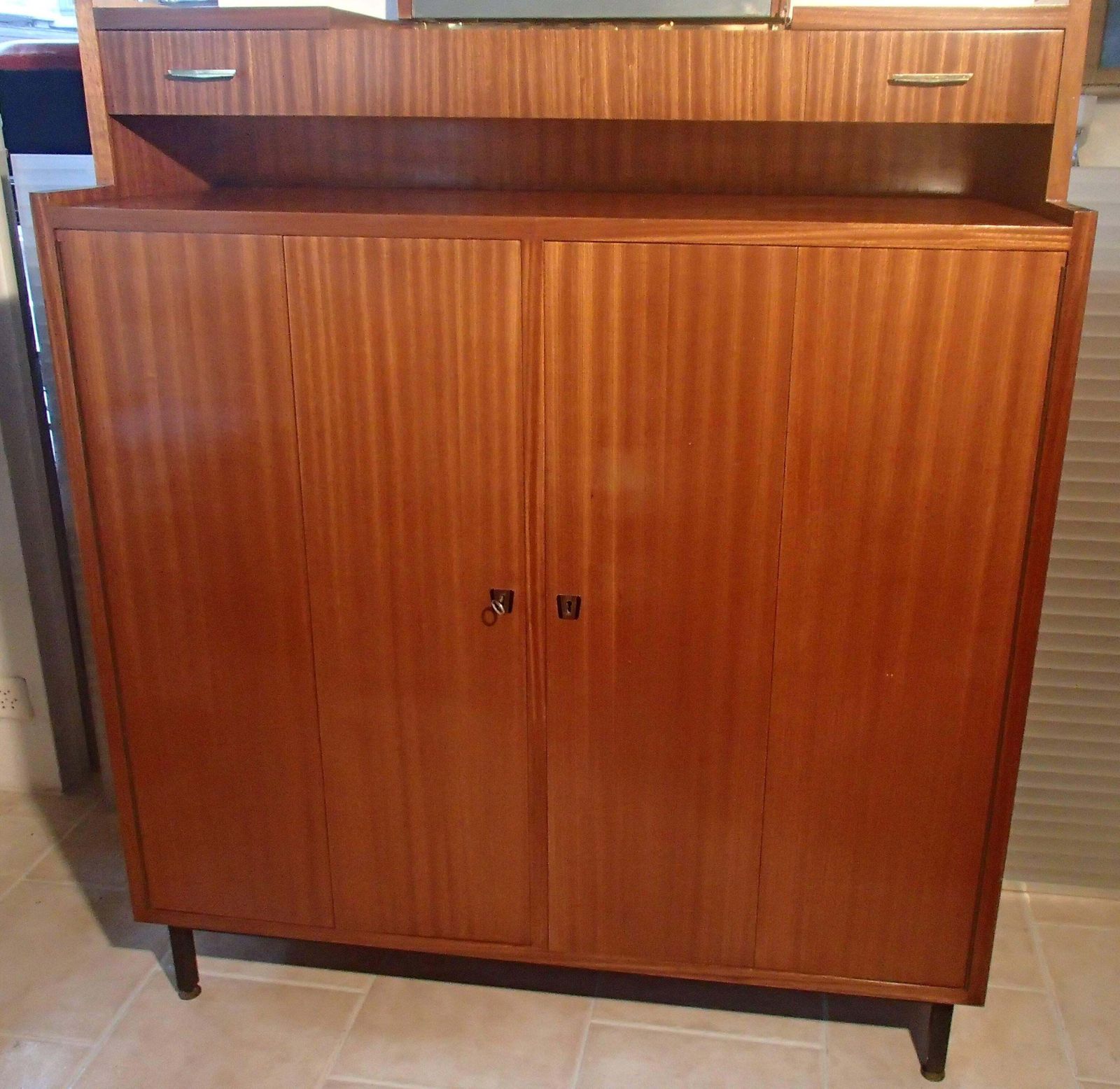 Mid Century Full Mahogany Gentlemen Dresser "Homme Debout" photo furniture