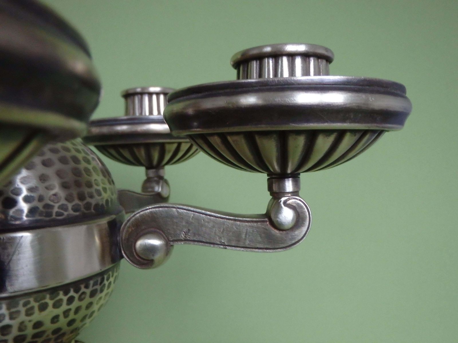 photo vinterior Art Nouveau Huge Candle Holder Brass 5 Arms