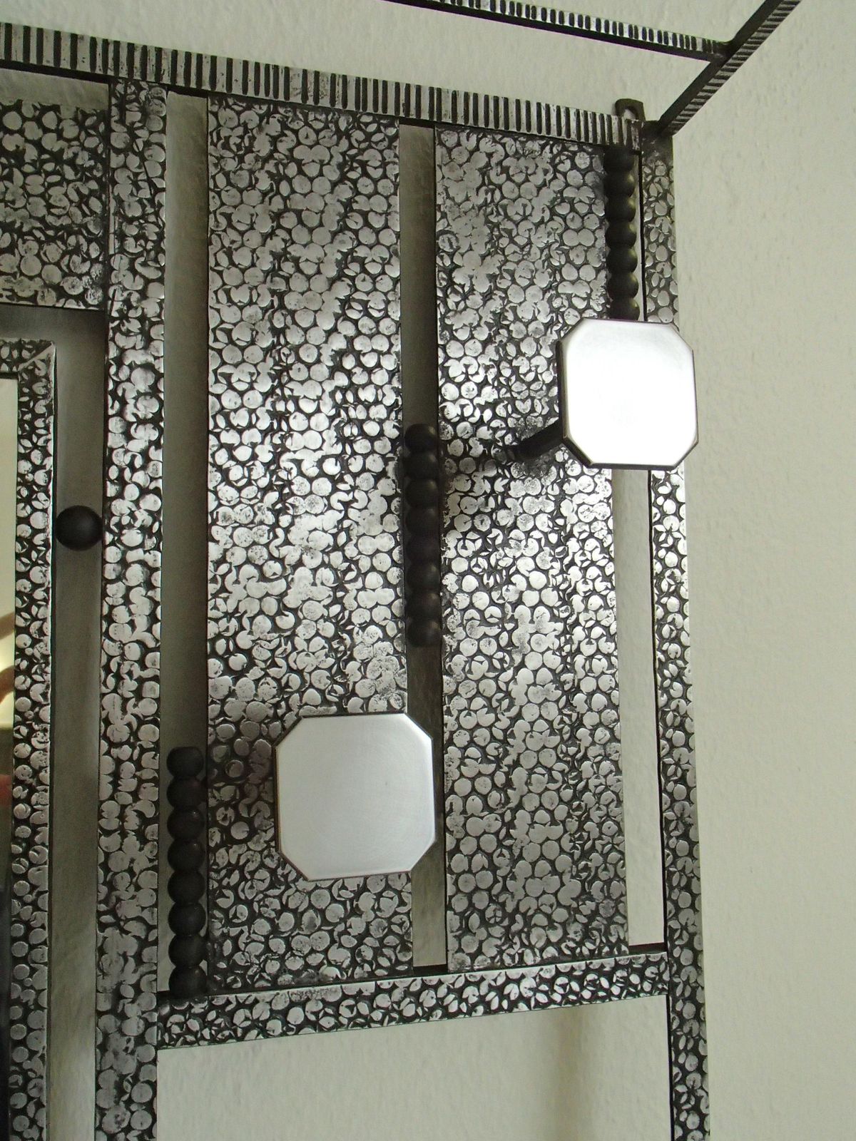 Art Deco Wrouth Iron Wardrobe With Mirror And Light photo buy