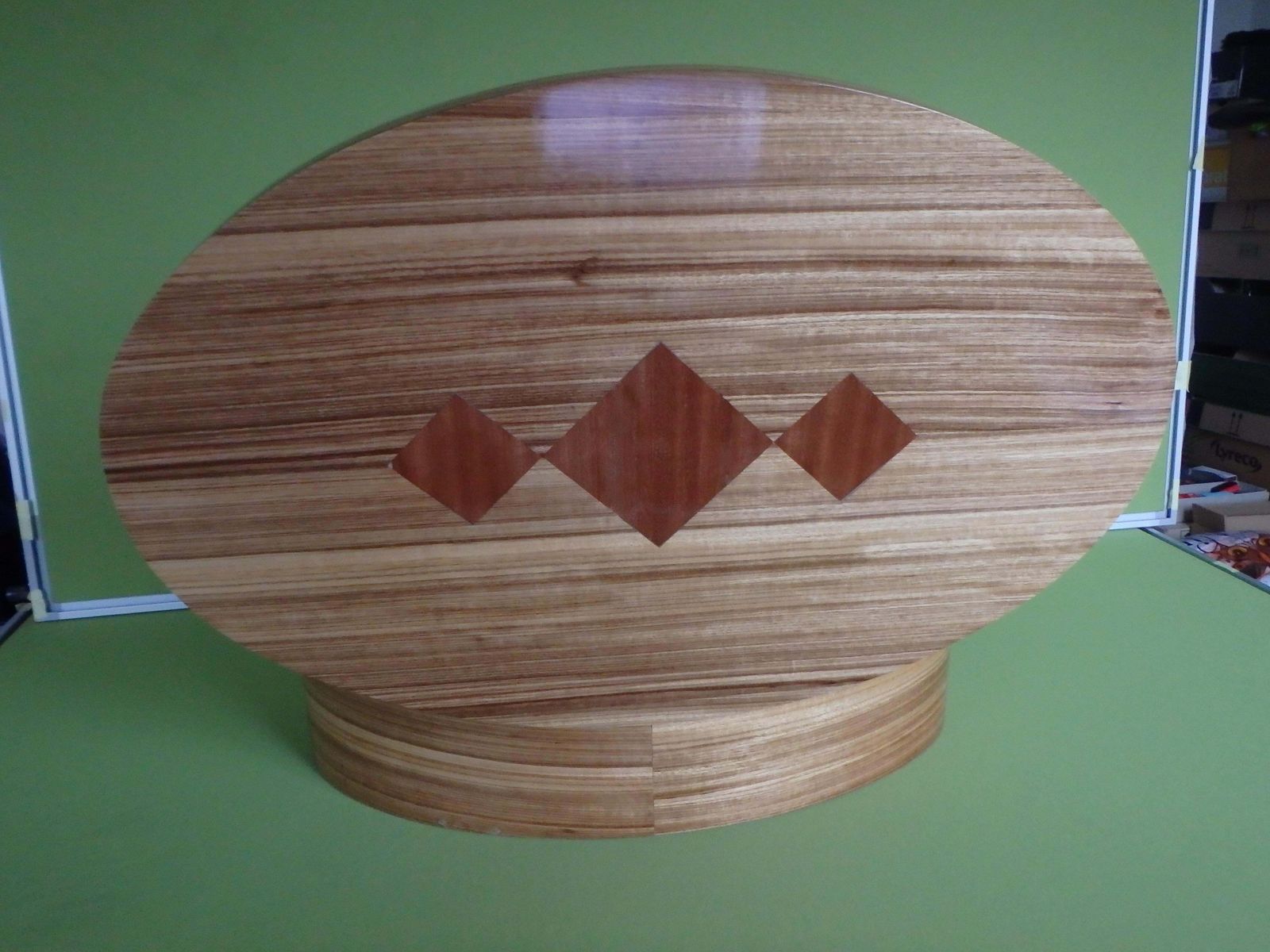 Huge Wooden  Jewelry Or Make Up Box With Oval Mirror For The Dressing Table photo vinterior