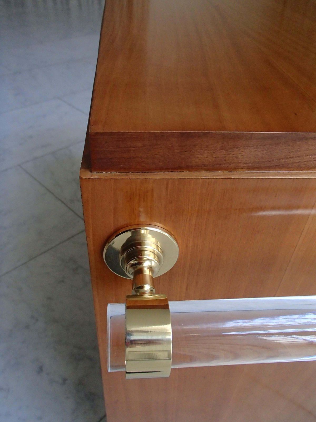 photo for sale Art Deco Trolley Bar With 2 Doors And Bottle Compartment On Copper Wheels