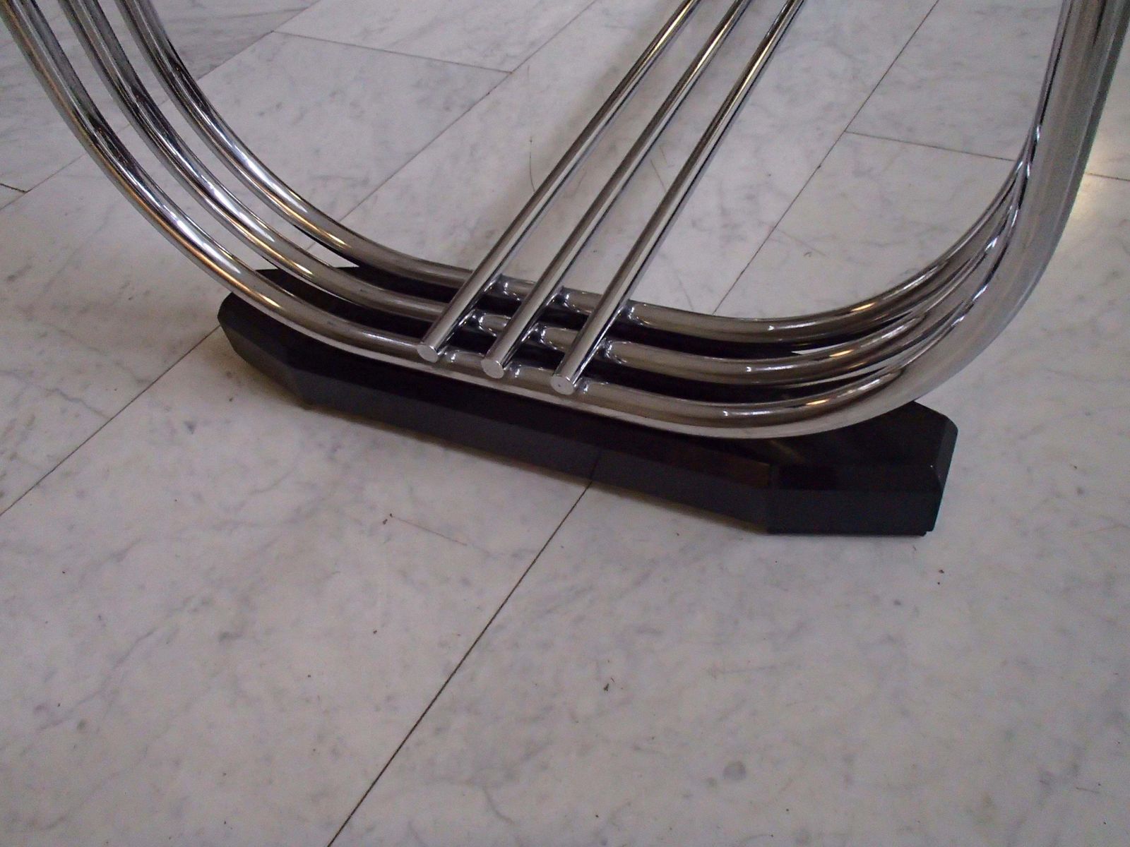 photo for sale 1930thies Tubular Chrome And Blck Top Table For Pel By Serge Chermayeff