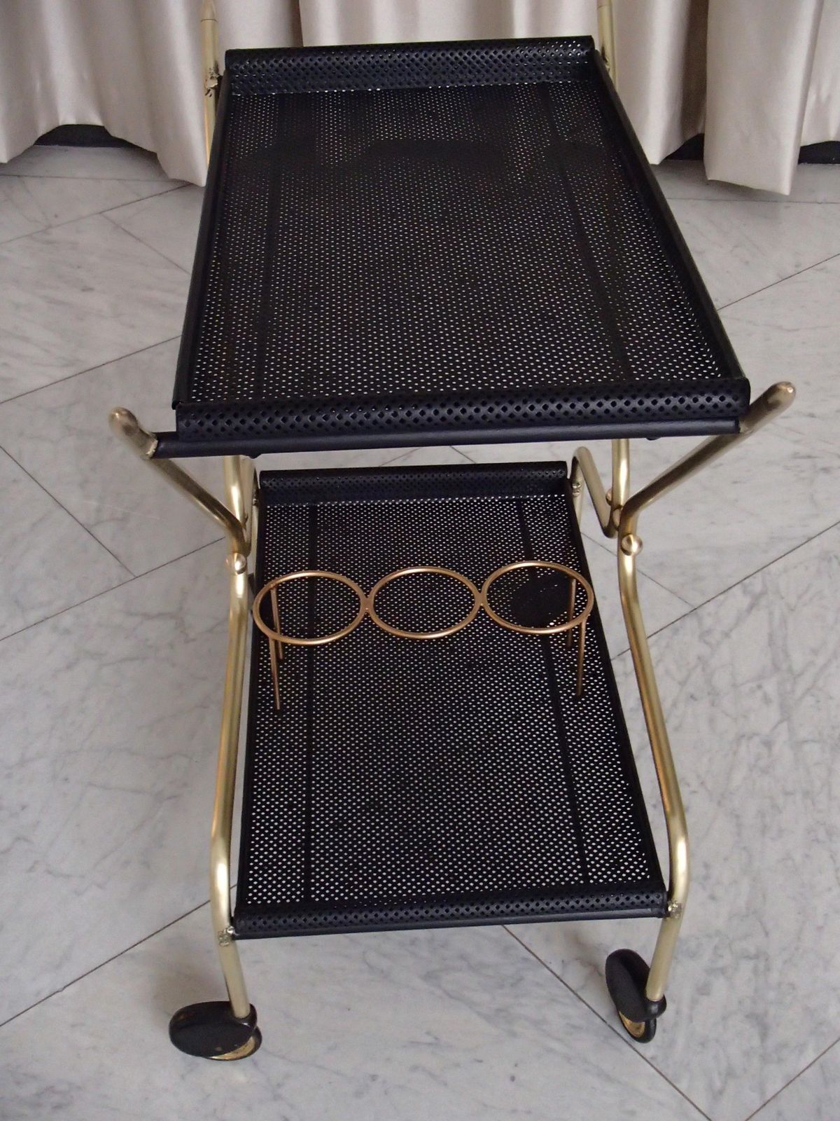 Mid Century Modern Bar Cart In The Style Of Mathieu Matégot photo Furniture