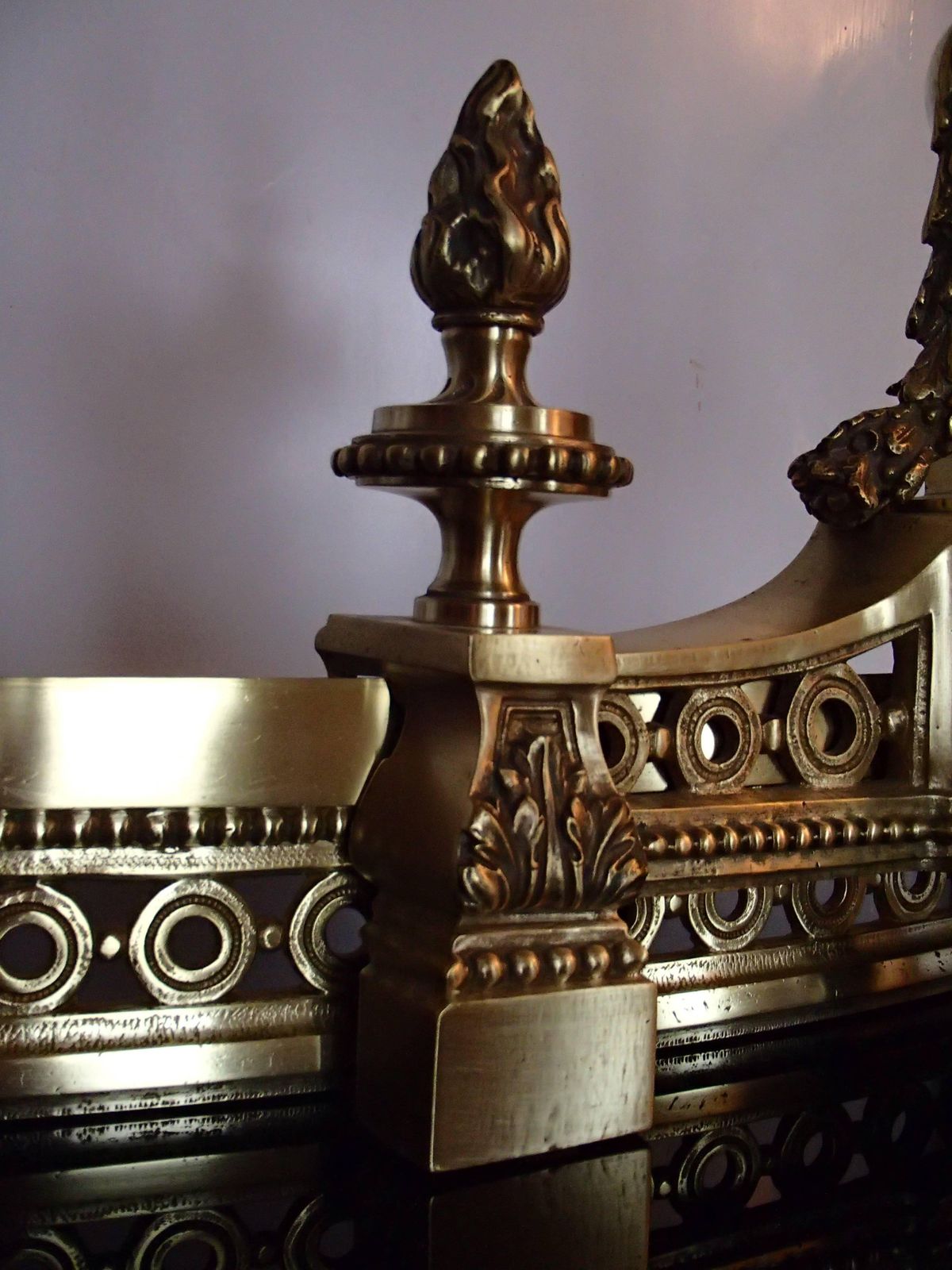 19th Century Empire Fireplace Bronze Or Brass photo Home Fixtures