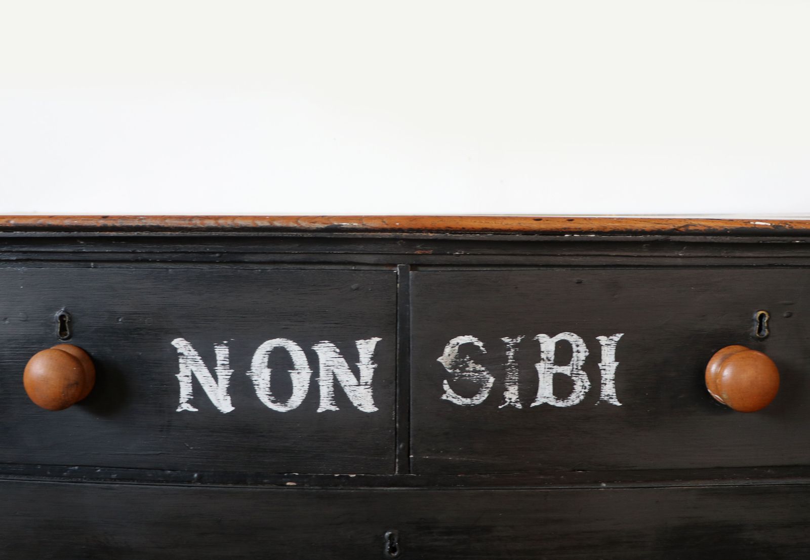photo furniture A Lovely Victorian Painted Pine Chest, Hand Sign Written Bluecoat School, Liverpool.