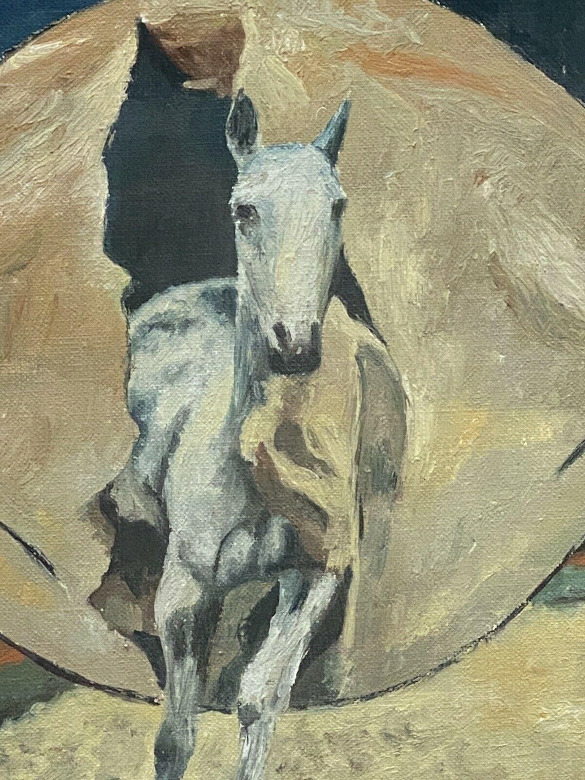 Unknown Fernand Audet French Impressionist Oil, The Circus Horse Circa 1950s photo furniture