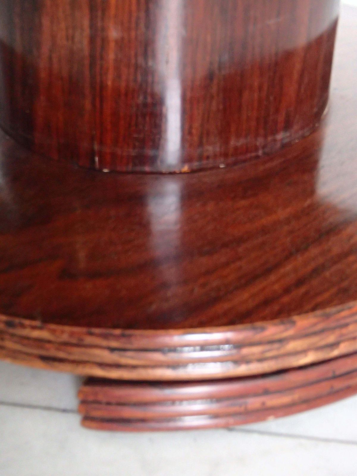 photo buy Elegant Art Deco Dressing Chair Grey Nubuc  Leather Rose Wood And Maple Eye