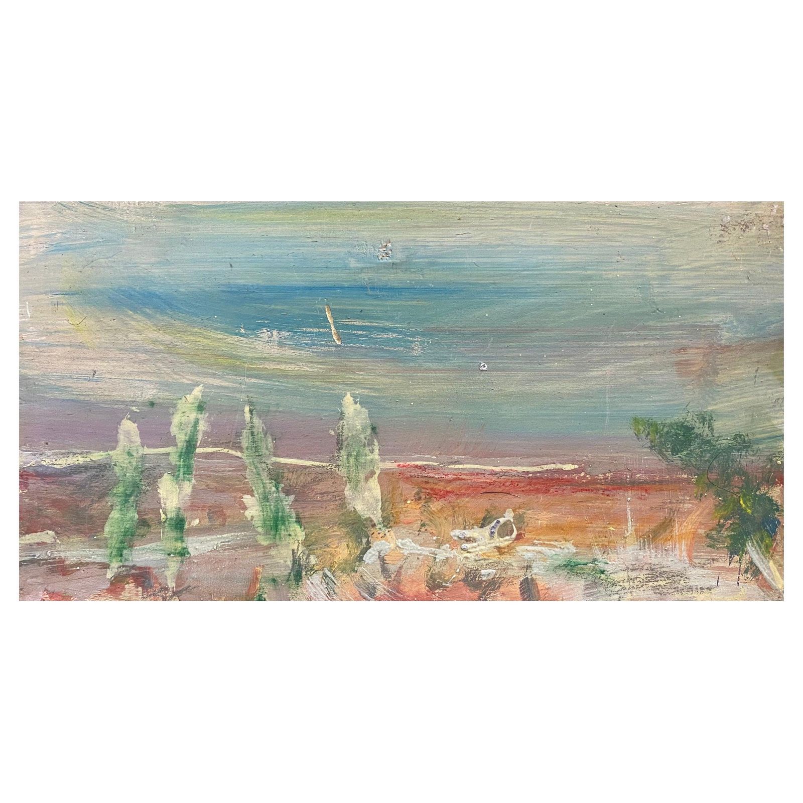 Unknown Jacques Pinon, French Expressionist Landscape Oil Painting Late 20th Century