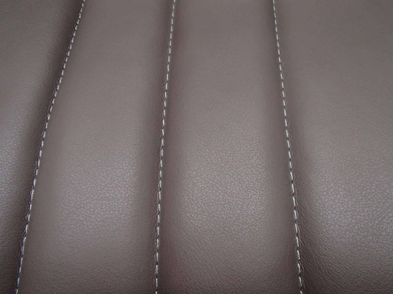 Pair Of Mid Century Modern Armchairs Grey Greenish Leather photo vintage